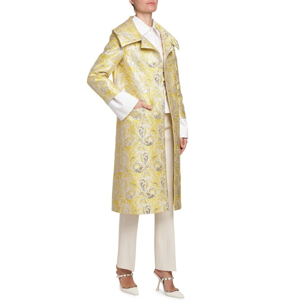 $7000 Valentino Iris Women's Floral Brocade Coat Jacket Size 40 / US 4 - Italy - Picture 3 of 7